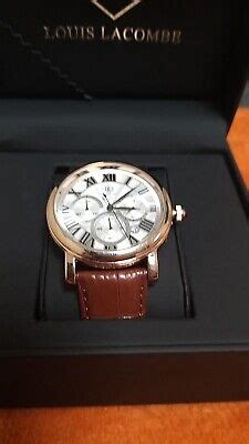 men's louis lacombe chronograph watch.